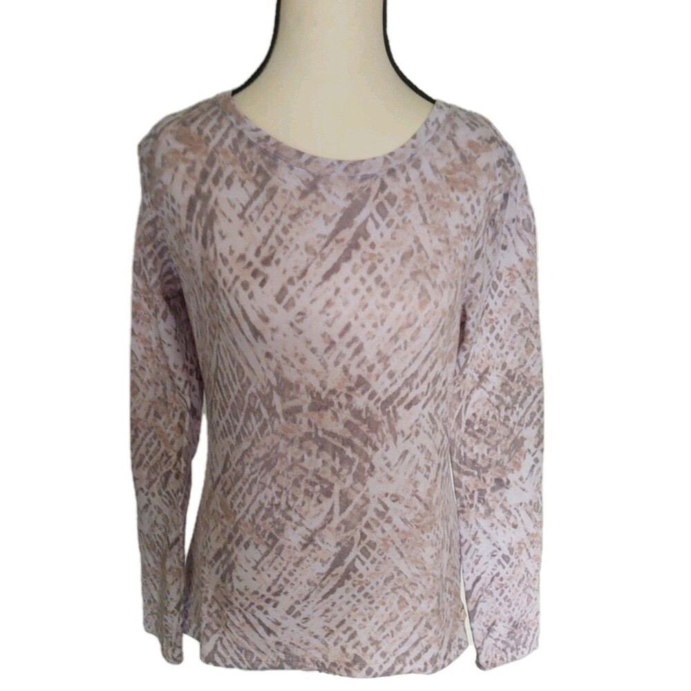Danskin Women's Long Sleeve Camouflage Print Top Sz Large Sleepwear Loungewear